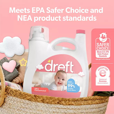 Dreft Ultra Concentrated Liquid Baby Laundry Detergent (125 Loads, 170 fl. oz.)