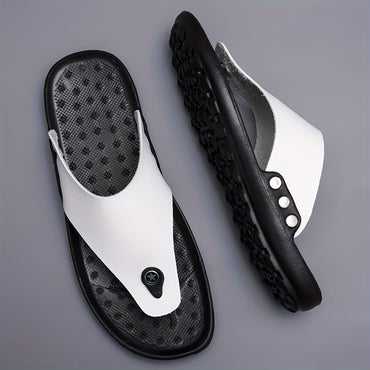 Men's Thong Sandals, Casual Lightweight Flip-flops Shoes Toe Post Sandals For Indoor Outdoor Walking, Beach Shoes For Spring And Summer