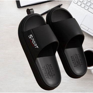 Men's Solid Color Open Toe Breathable EVA Anti Odor Slippers, Comfy Non Slip Casual Durable Slides, Men's Footwear
