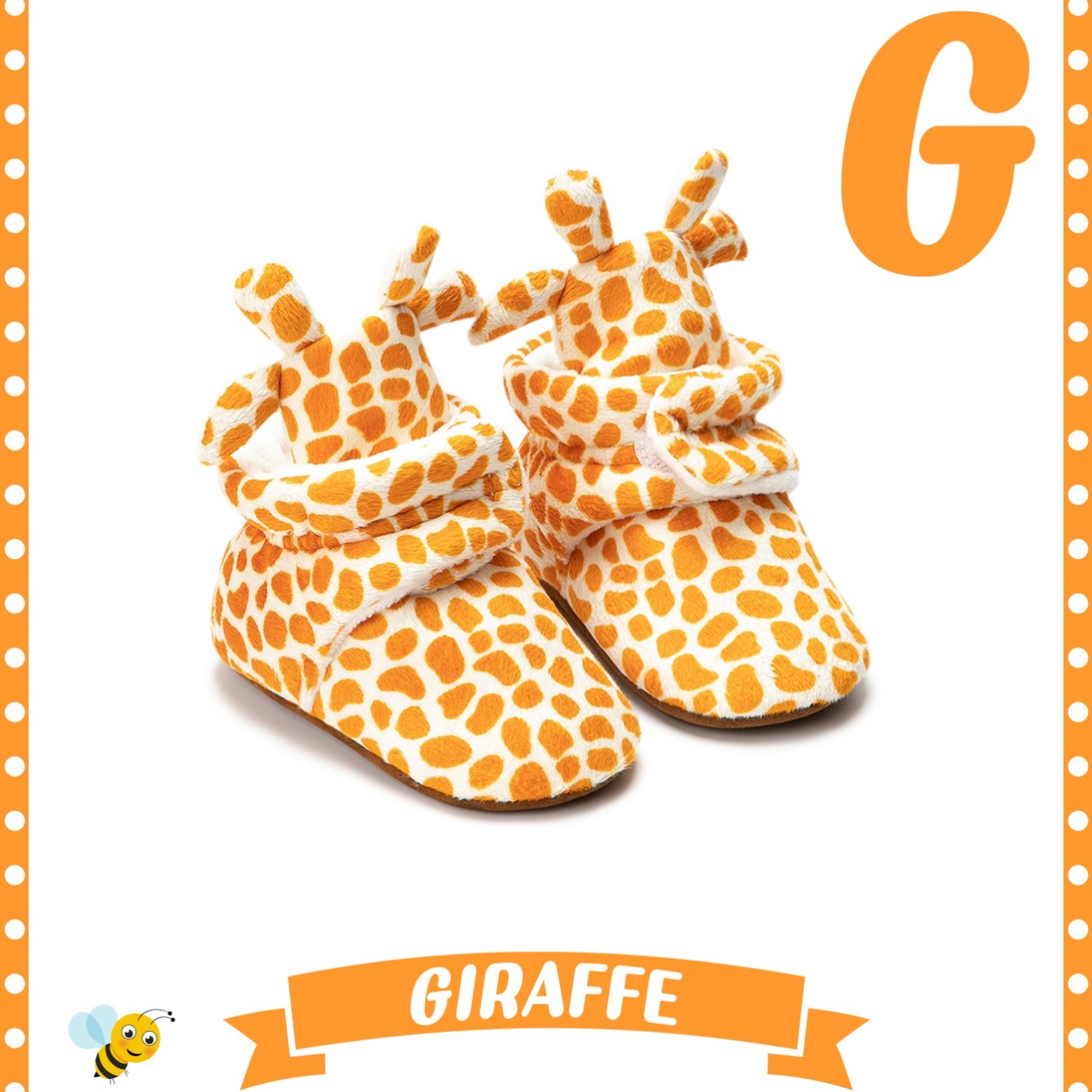 Warm, Cozy Newborn Animal Print Fleece Booties with Non-Slip Soles & Easy Fasten - Autumn/Winter Essential