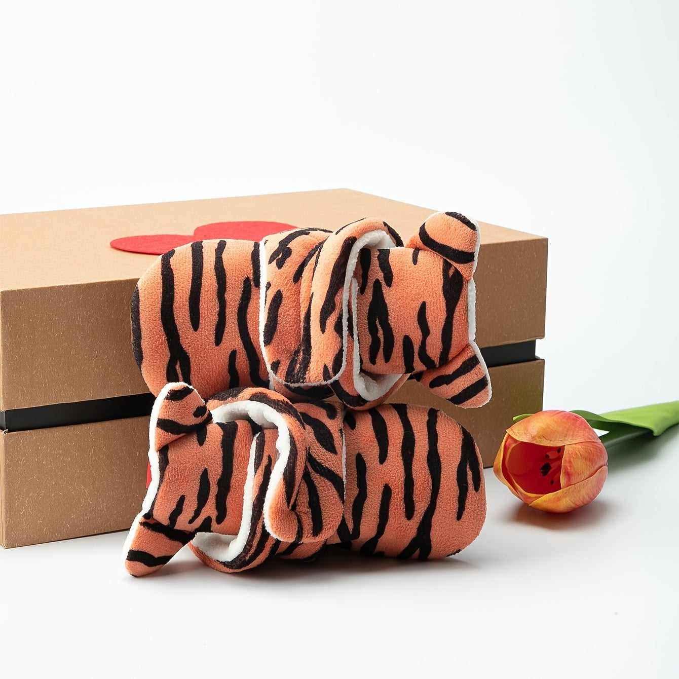 Warm, Cozy Newborn Animal Print Fleece Booties with Non-Slip Soles & Easy Fasten - Autumn/Winter Essential