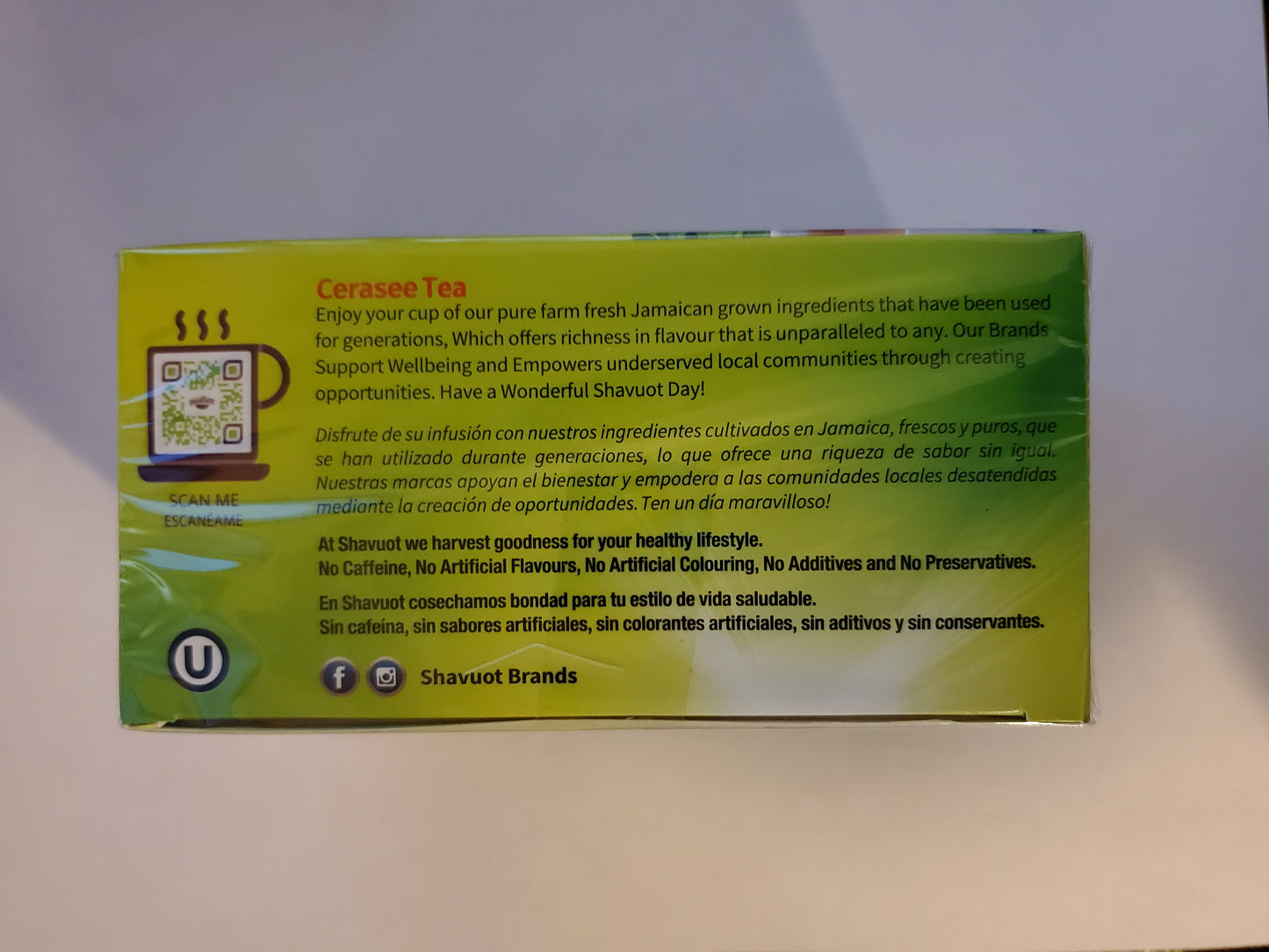 Shavuot Jamaican Cerasee Tea 20 Tea Bags (Pack 4)