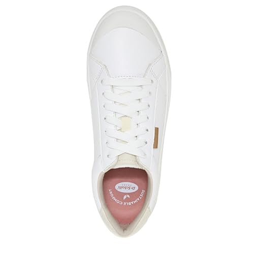 Dr. Scholl's Shoes Womens Time Off Platform Slip On Fashion Sneaker,White Smooth,8