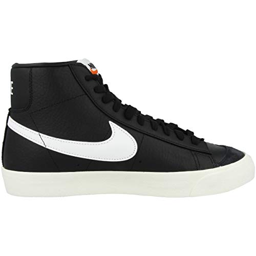 Nike Men's Blazer Mid '77 Vintage Shoe, Black White Sail Team Orange, 9.5