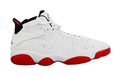 Nike Jordan Men's 6 Rings Basketball Shoes 322992-012 White/University Red 11