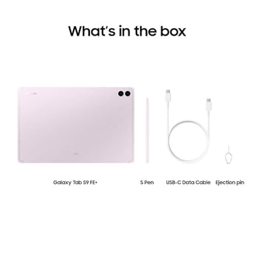 Samsung Galaxy Tab S9 FE+ 12.4” 128GB Android Tablet, IP68 Water- and Dust-Resistant, Long Battery Life, Powerful Processor, S Pen, 8MP Camera, Lightweight Design, US Version, 2023, Lavender
