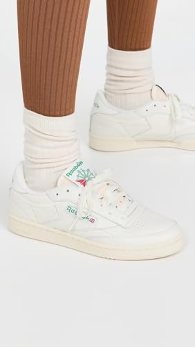 Reebok Unisex Adult Club C 85 Vintage Sneaker, Top-chalk/Paperwhite/Glen Green, 12 Women/10.5 Men US