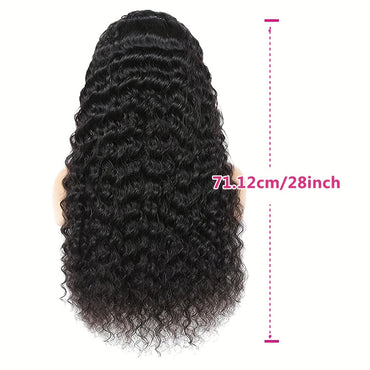 EMOL 180% Density Kinky Curly 13x4 Lace Front Wig - Pre-Plucked 4C Natural Look, Transparent Lace, Glueless for All Women