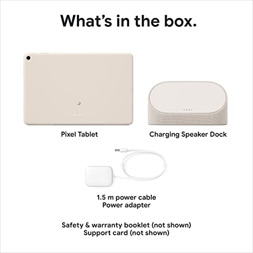 Google Pixel Tablet with Charging Speaker Dock - Android Tablet with 11-Inch Screen, Smart Home Controls, and Long-Lasting Battery - Hazel/Hazel - 128 GB, 2560x1600 Pixels