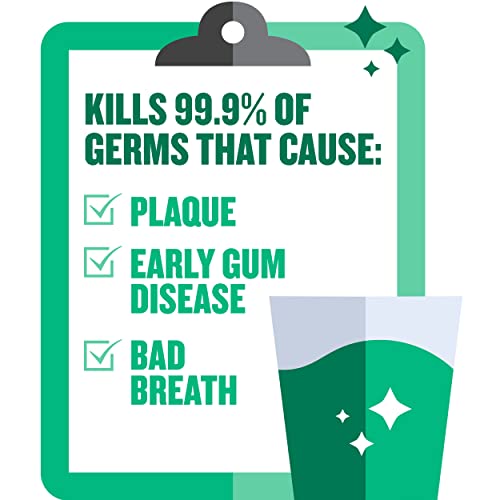 Listerine Freshburst Antiseptic Mouthwash for Bad Breath, Kills 99% of Germs That Cause Bad Breath & Fight Plaque & Gingivitis, ADA Accepted Mouthwash, Spearmint, 1 L, Pack of 2