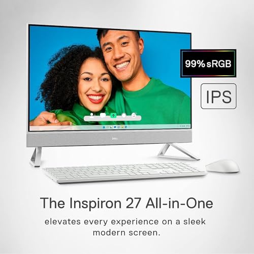 Dell Inspiron 7000-Series All in One 27" FHD Touchscreen Desktop Computer for Business, 13th Gen Intel 10-Core i7-1355U(Upto 5.0 GHz), 64GB RAM, 2TB SSD, NVIDIA GeForce MX550, WiFi 6E, Windows 11 Pro
