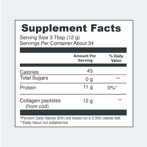 Vital Proteins Marine Collagen Peptides Powder Supplement for Skin Hair Nail Joint - Hydrolyzed Collagen - 12g per Serving - 14.5oz Canister