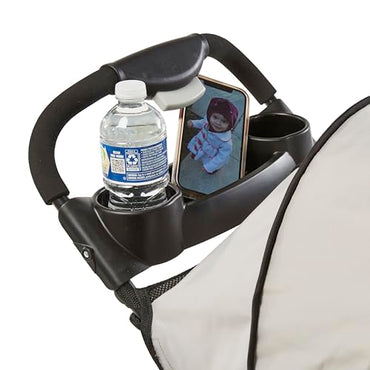 Kolcraft Cloud Plus Lightweight Easy Fold Compact Toddler Stroller and Baby Stroller for Travel, Large Storage Basket, Multi-Position Recline, Convenient One-hand Fold, 13 lbs - Slate Gray