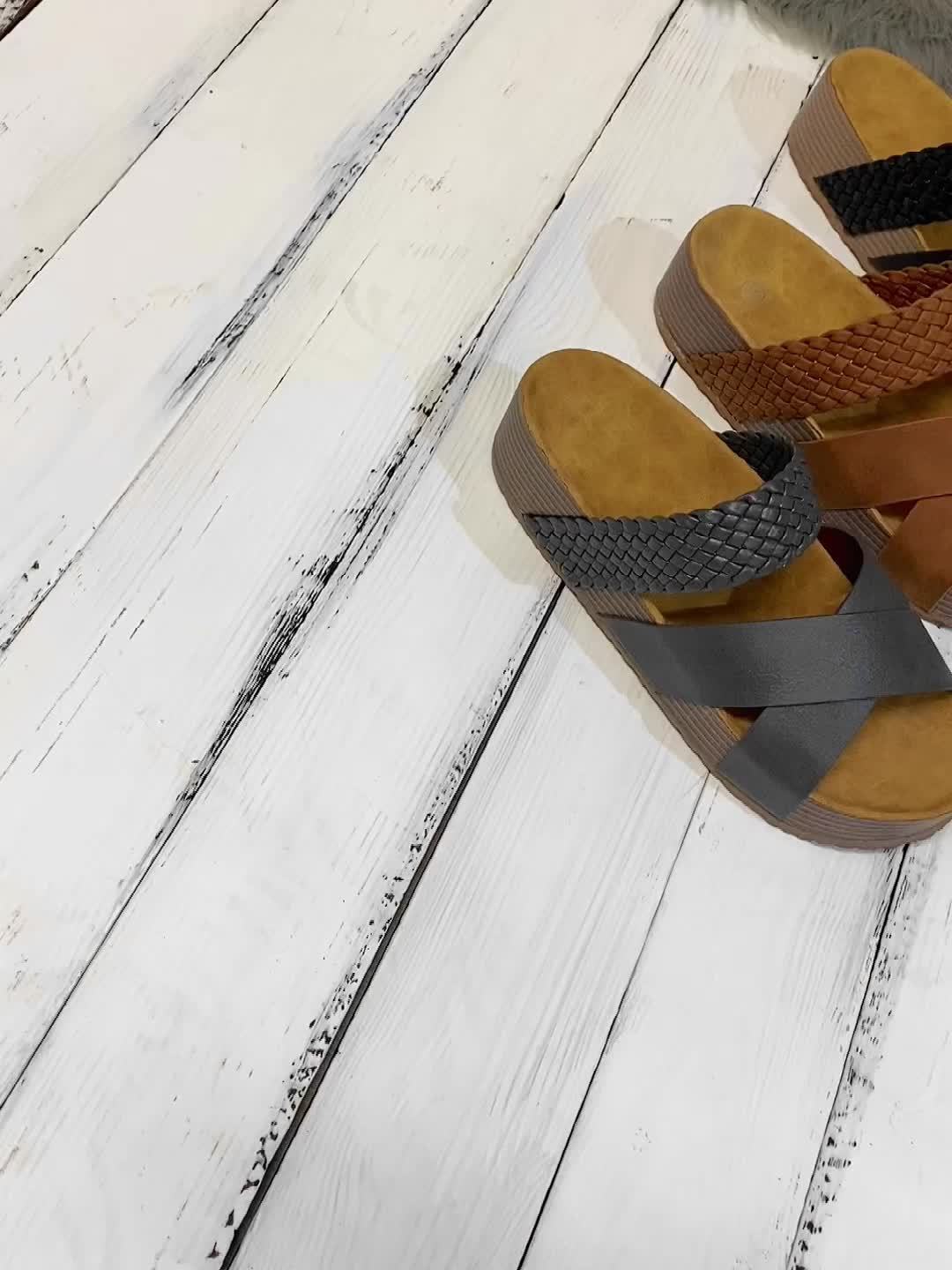 Women's Braided Cross Strap Platform Slides - Comfy Open Toe Sandals for Casual Summer Beach Outings, Breezy Outdoor Wear