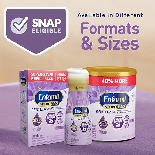 Enfamil NeuroPro Gentlease Baby Formula, Brain Building DHA, HuMO6 Immune Blend, Designed to Reduce Fussiness, Crying, Gas & Spit-up in 24 Hrs, Infant Formula Powder, Baby Milk, 35.2 Oz