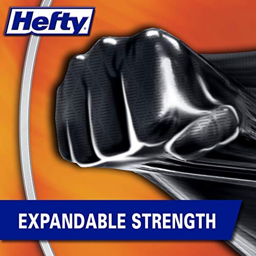 Hefty Ultra Strong Multipurpose Large Trash Bags, Black, Unscented, 30 Gallon 14 Count (Pack of 2)