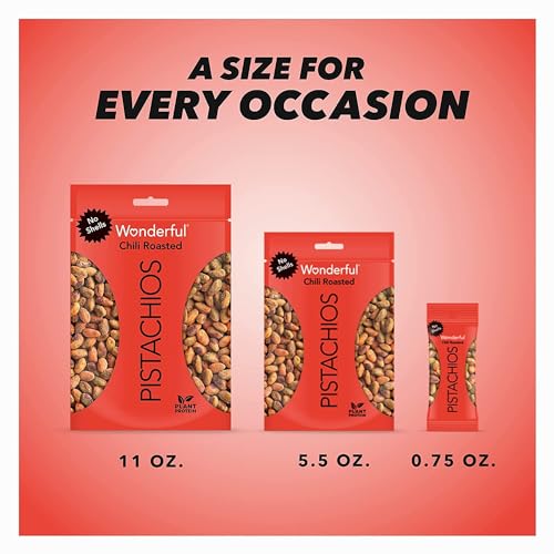 Wonderful Pistachios No Shells Chili Roasted Nuts, 22 Ounce Resealable Bag, Healthy Snack, Protein Snack, Pantry Staple