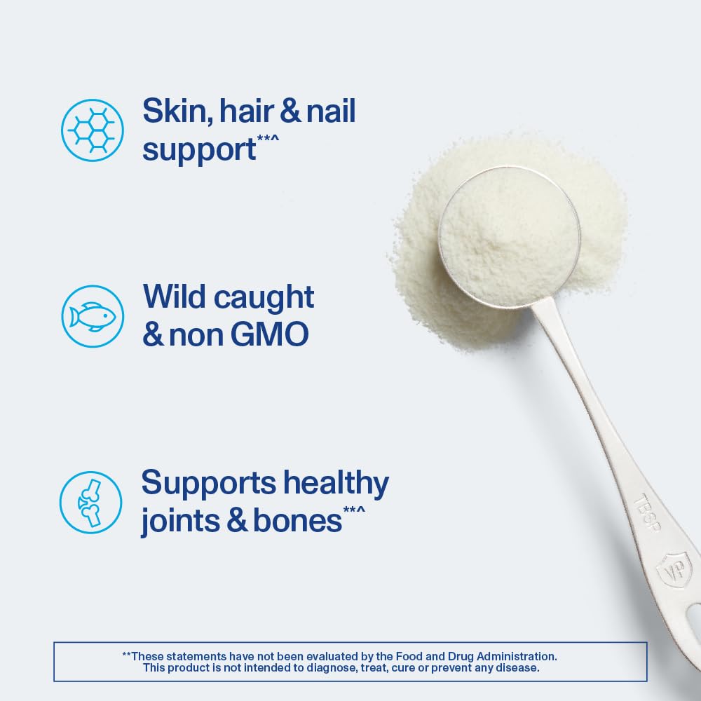 Vital Proteins Marine Collagen Peptides Powder Supplement for Skin Hair Nail Joint - Hydrolyzed Collagen - 12g per Serving - 14.5oz Canister