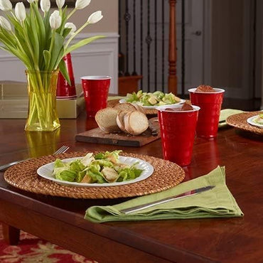 Hefty Easy Grip Disposable Plastic Cold Cups, Red, 18 Ounce, 50 Count (Pack of 2)