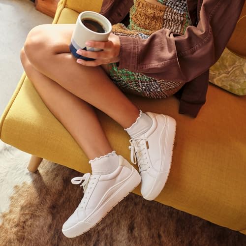 Dr. Scholl's Shoes Womens Time Off Platform Slip On Fashion Sneaker,White Smooth,8