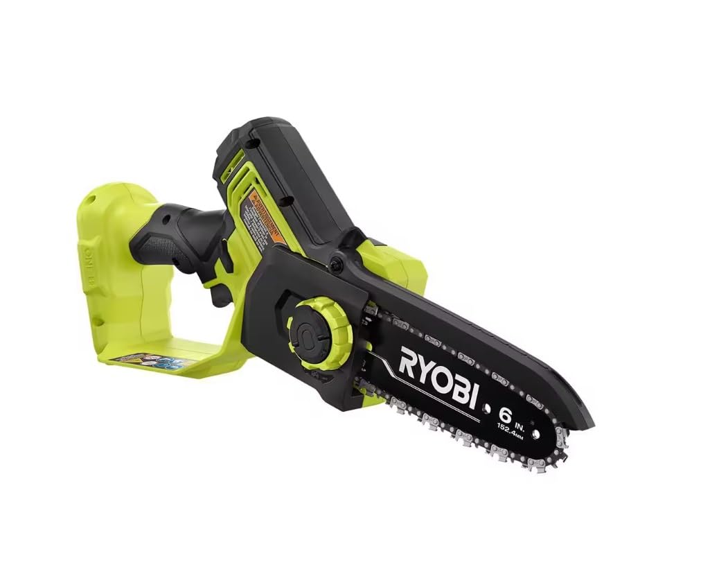 RYOBI ONE+ HP 18V P25013 Brushless Compact Pruning Mini Chainsaw with 6-Inch Chain (Tool Only)