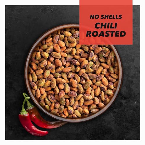 Wonderful Pistachios No Shells Chili Roasted Nuts, 22 Ounce Resealable Bag, Healthy Snack, Protein Snack, Pantry Staple