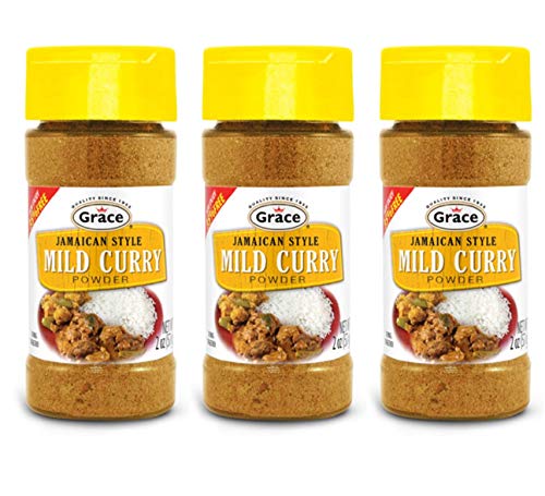 Grace Jamaican Style Mild Curry Powder (3 Pack, Total of 6oz)