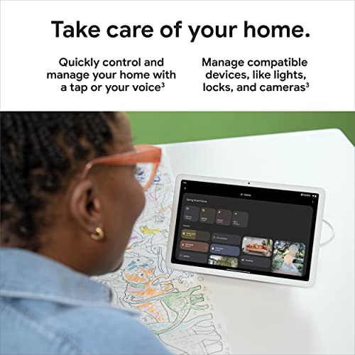 Google Pixel Tablet with Charging Speaker Dock - Android Tablet with 11-Inch Screen, Smart Home Controls, and Long-Lasting Battery - Hazel/Hazel - 128 GB, 2560x1600 Pixels