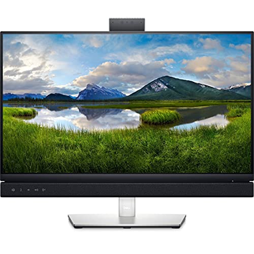 Dell 24, HD Video Conferencing Monitor - C2422HE with POP-UP 5MP IR Camera Dual 5W Integrated Speakers and a Dedicated Microsoft Teams Button,Gray