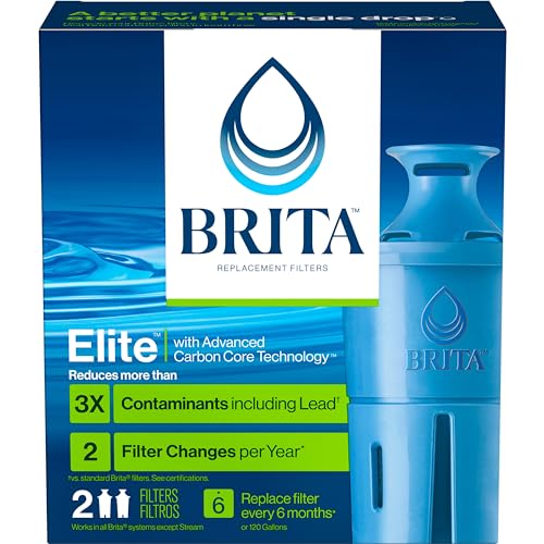 Brita Elite Water Filter Replacement, Reduces Lead - 2 Count