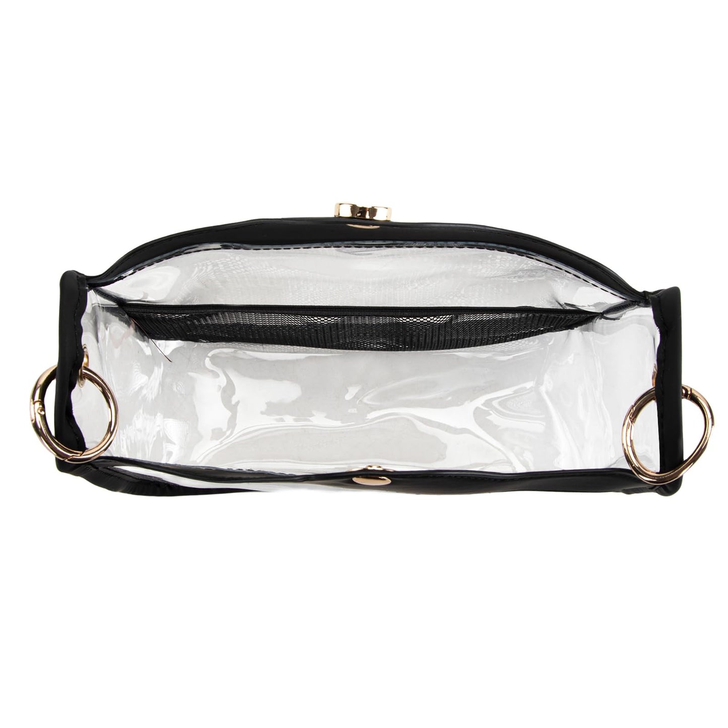 Montana West Clear Crossbody Bag with Guitar Strap Small Cross Body Purses Shoulder Handbag for Women MWC-308BK