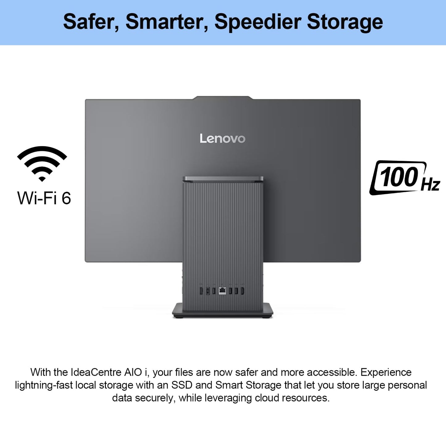 Lenovo 2024 IdeaCentre I Business All-in-One, 27" FHD Touchscreen 100Hz, Intel Core i5-13420H, 16GB DDR5 RAM, 512GB SSD, Wireless Charging Base, Wireless KB & Mouse, Wi-Fi 6, Windows 11 Pro, Grey