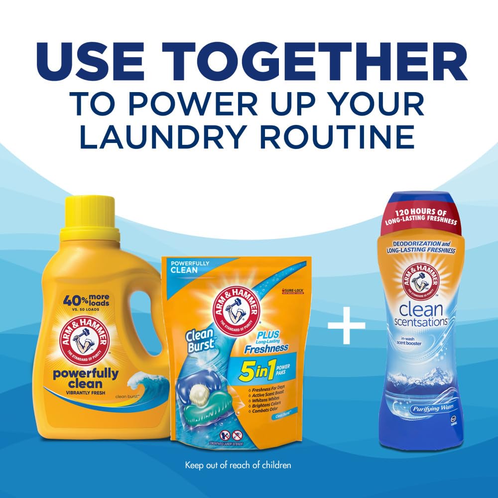 Arm & Hammer Clean Burst, 170 Loads Liquid Laundry Detergent, 170 Fl oz
