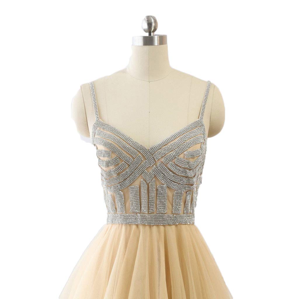 Chupeng Women's Organza Homecoming Dress Short for Junior Crystal Beaded Prom Party Gowns rb 8 RoyalBlue