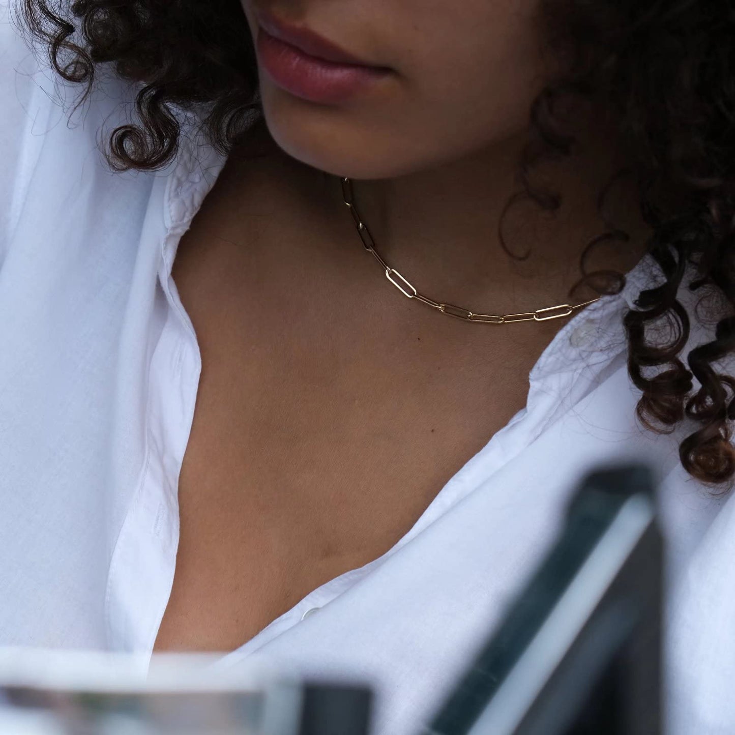 Yoosteel Gold Necklaces for Women, 14K Gold Plated Dainty Layering Paperclip Link Chain Necklace Personalized Coin Pendat S Gold Layered Necklaces for Women Gold Jewelry Gifts
