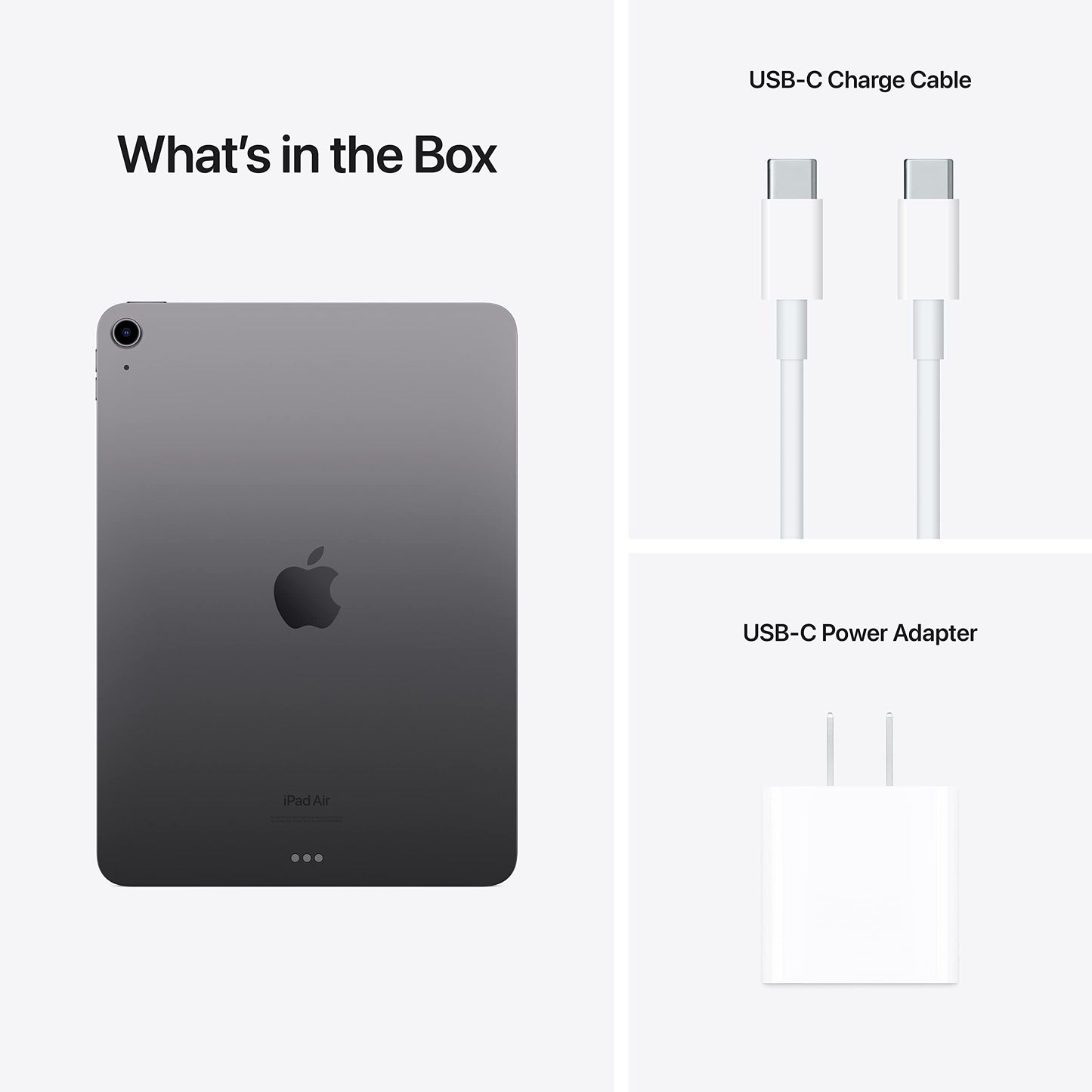 Apple iPad Air (5th Generation): with M1 chip, 10.9-inch Liquid Retina Display, 256GB, Wi-Fi 6, 12MP front/12MP Back Camera, Touch ID, All-Day Battery Life – Space Gray