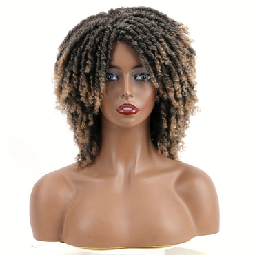 Dreadlock Wig Short Braided Wigs For Women And Man Afro Bob Black Crochet Twist Hair Dreadlocks Wigs Synthetic Wig Layered Breathable Faux Locs Braids Afro Wigs For Women