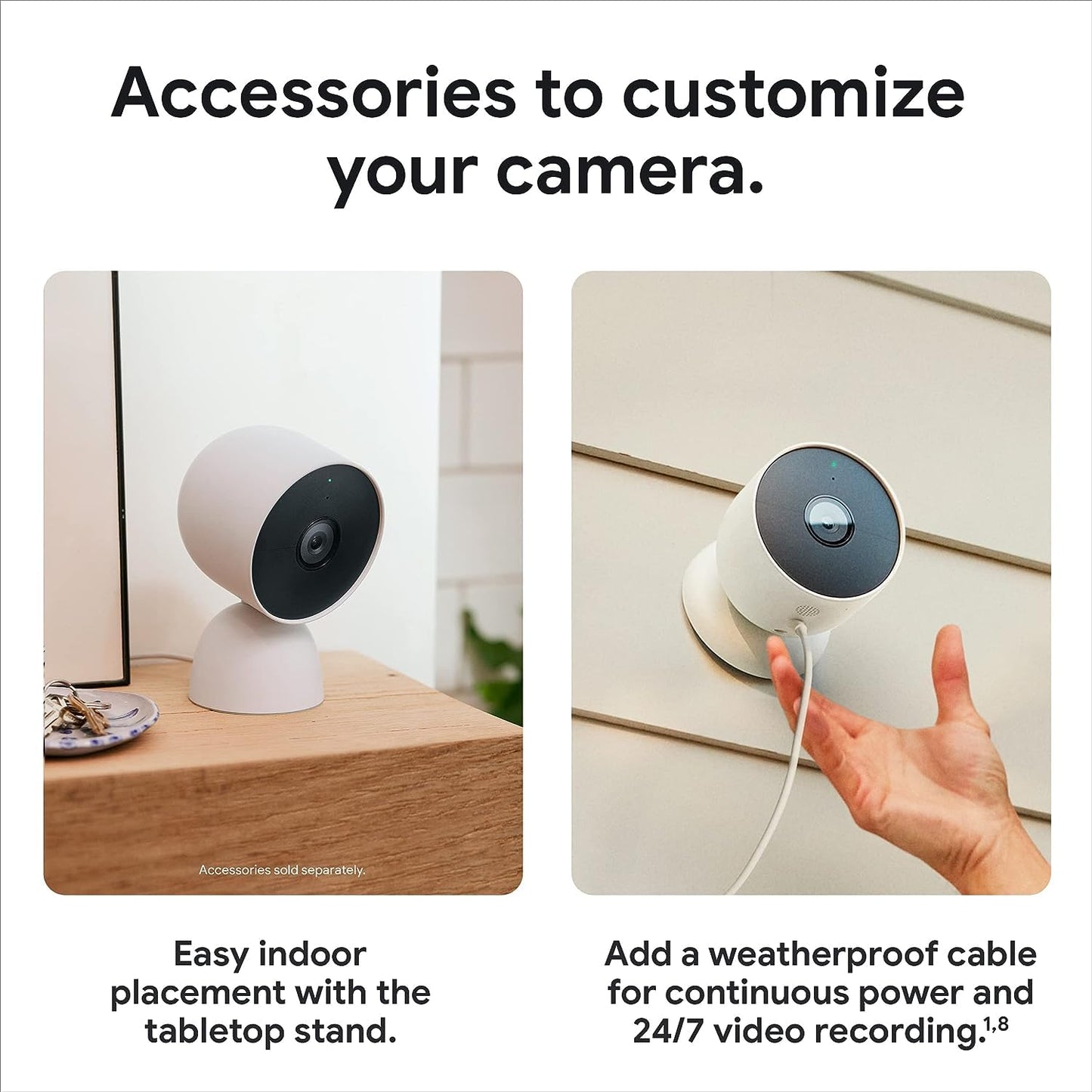 Google Nest Cam Outdoor or Indoor, Battery - 2nd Generation - 6 Pack