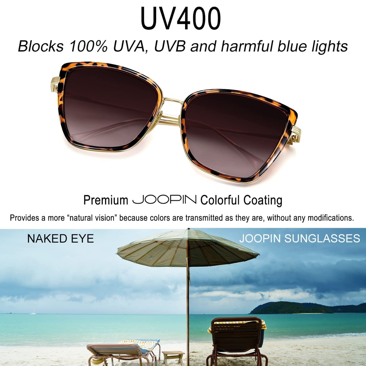 Joopin Womens Sunglasses, Elegant Jackie O Diamond Ladies Sunglasses, Trendy Cateye Sunglasses for Women
