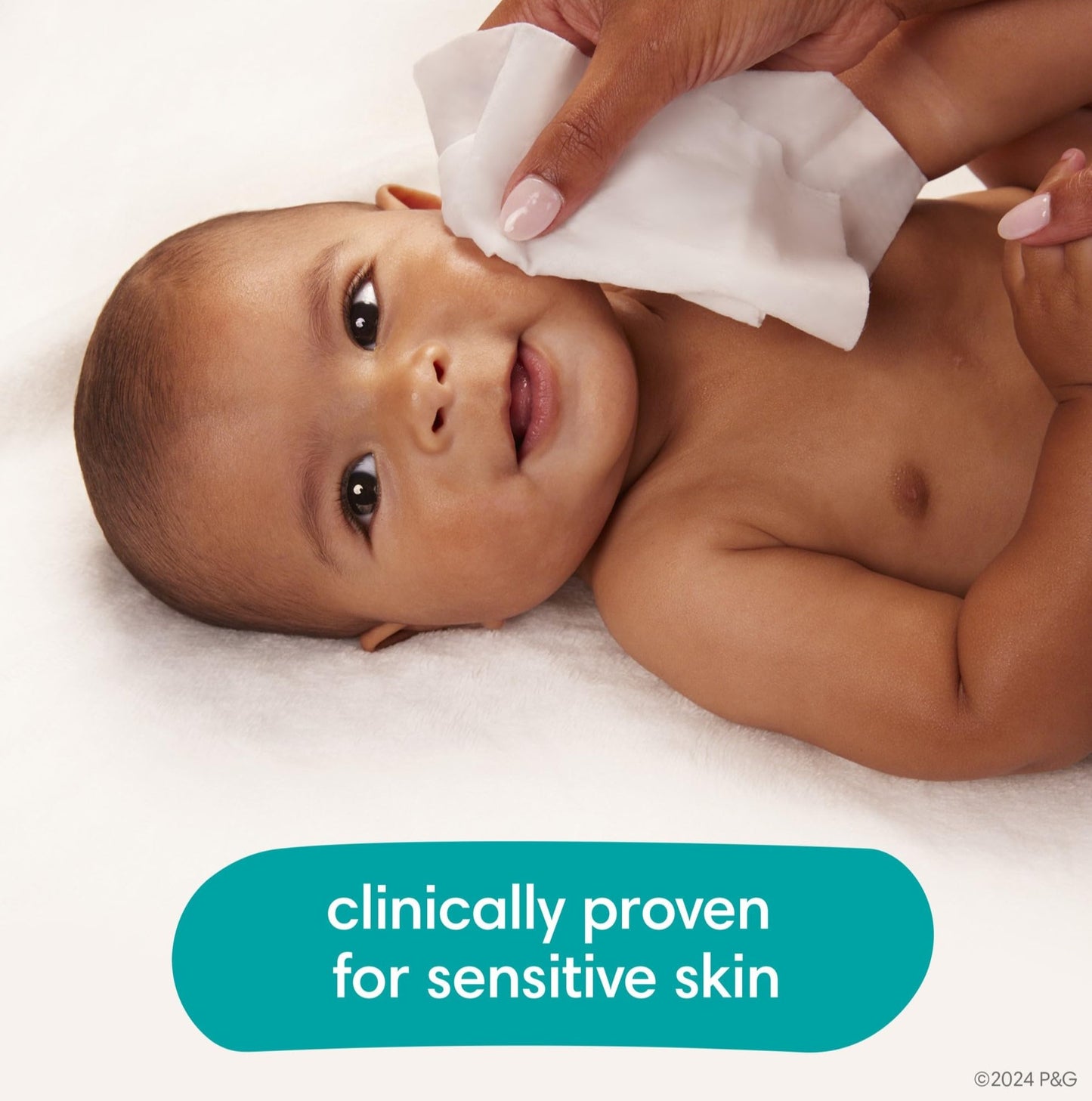 Pampers Sensitive Baby Wipes, Water Based, Hypoallergenic and Unscented, 8 Flip-Top Packs (672 Wipes Total)