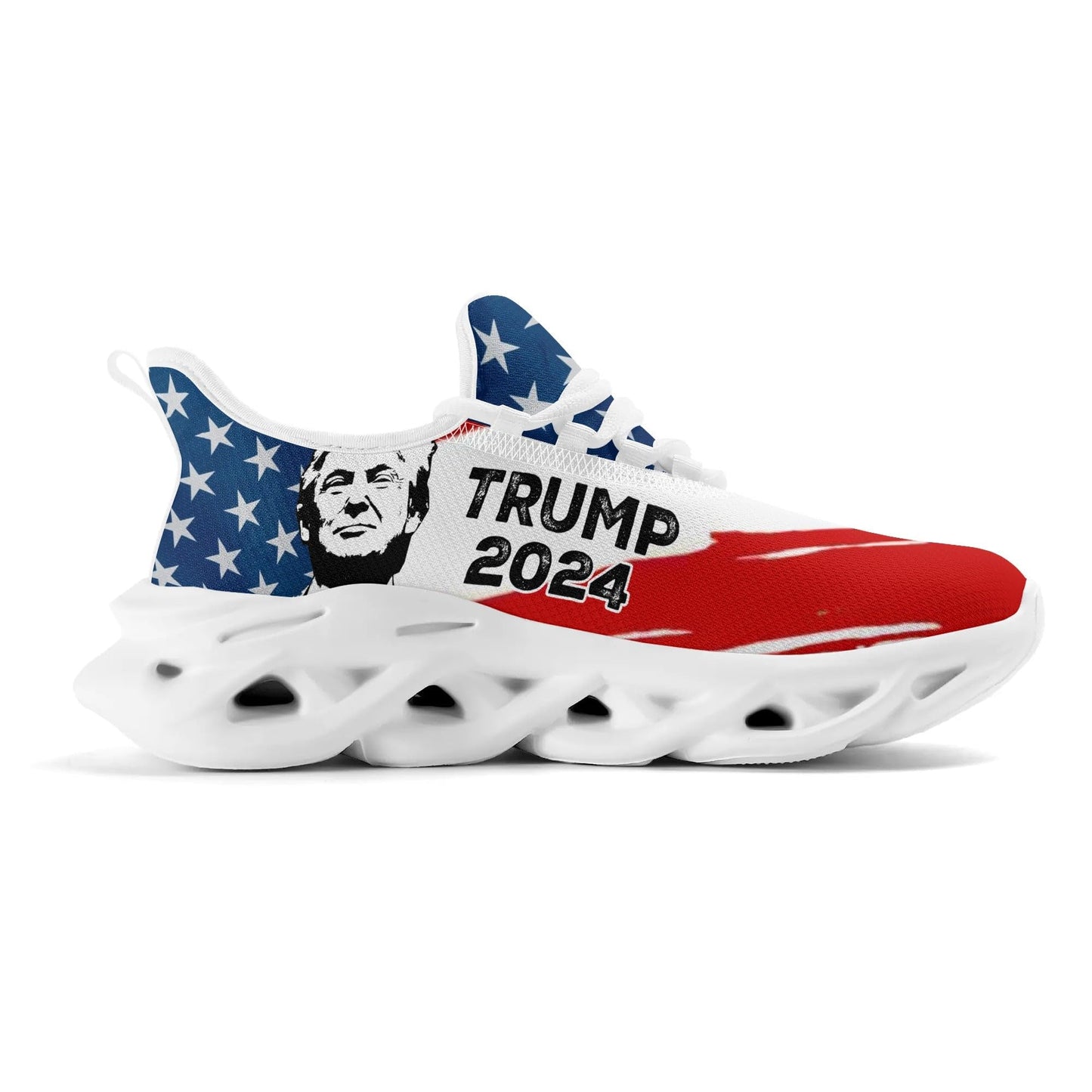 Men's Trump 2024 Shoes Sneakers, Trump Support Shoes, Trump 2024 Shoes for Men, Trump 2024 Shoes Running Sneaker Men for Trump Support, American Flag Trump Shoes White