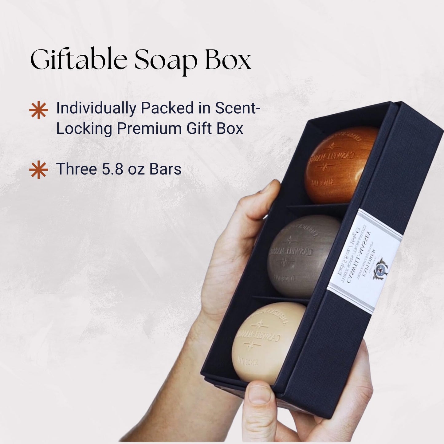 Caswell-Massey Castile Bar Soap, Mens Body Wash, Hand Soap, and Face Wash, Moisturizing Natural Body Soap for Bath or Shower, Newport, 3 (5.8 oz bar) Gift Set