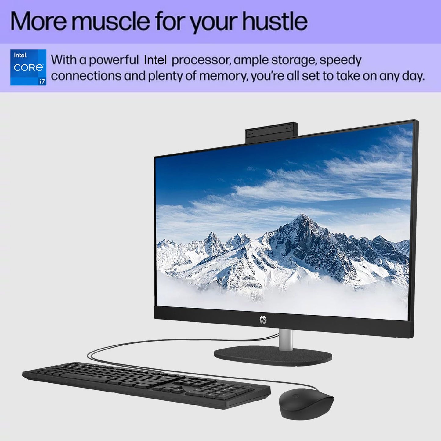 HP Newest 27" Touchscreen All-in-One, 27" FHD Display, Intel Core i7-1355U, 32GB RAM, 1TB SSD, IR Camera, Wired Keyboard & Mouse, HDMI, RJ45, Wi-Fi 6, Windows 11 Home, Black