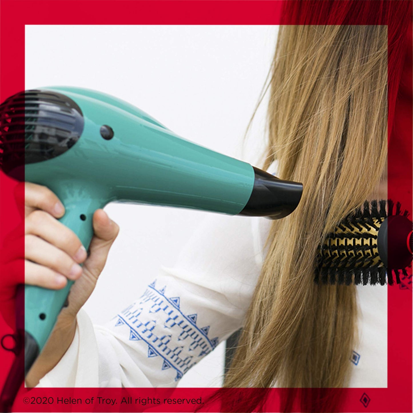 REVLON 1875W Compact Folding Handle Hair Dryer | Great for Travel & Volume Booster Hair Dryer | 1875W for Voluminous Lift and Body, (Green)