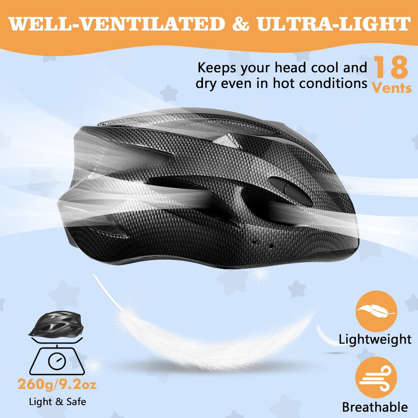 Zacro Kids Bike Helmet - Boys and Girls Youth Bike Helmets Fits Ages 5-8/8-14 Year Olds, Dial Fit Adjustment & Detachable Visor, Lightweight Bicycle Helmet for Mountain Cycling CPSC Safety Certified