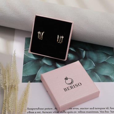 BERISO 14K Gold Plated Dainty Sparkle Dot Chain Necklace Shining Dot Sequins Necklace Simple Necklace with Adjustable Extension Chain Good Gift for Women Girls Mom Girlfriend