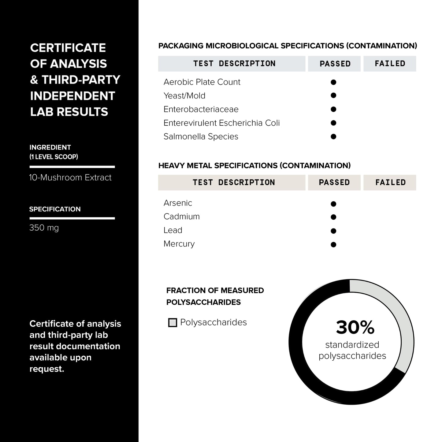 Ultra Concentrated Organic Mushroom Coffee 3,500mg 10:1 Extract - Colombian Sourced Beans 10 Mushroom Blend with Lion's Mane and Cordyceps - Mushroom Powder Coffee Organic Alternative Blend -TQ