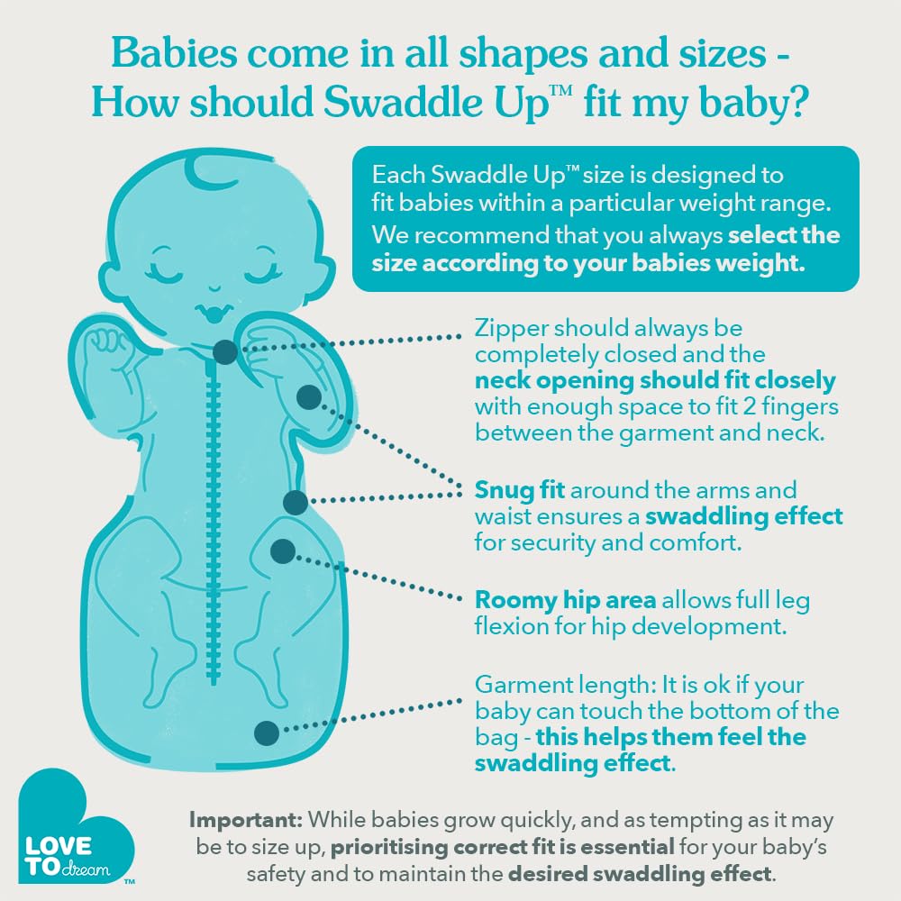 Love to Dream Swaddle UP, Baby Sleep Sack, Self-Soothing Swaddles for Newborns, Get Longer Sleep, Snug Fit Helps Calm Startle Reflex, New Born Essentials for Baby, 13-19 lbs, Dreamer