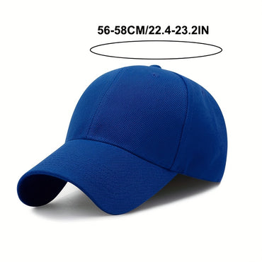 1pc Men&Women's Vintage Simple Solid Adjustable Curved Brim Baseball Cap For Outdoor For King's Day