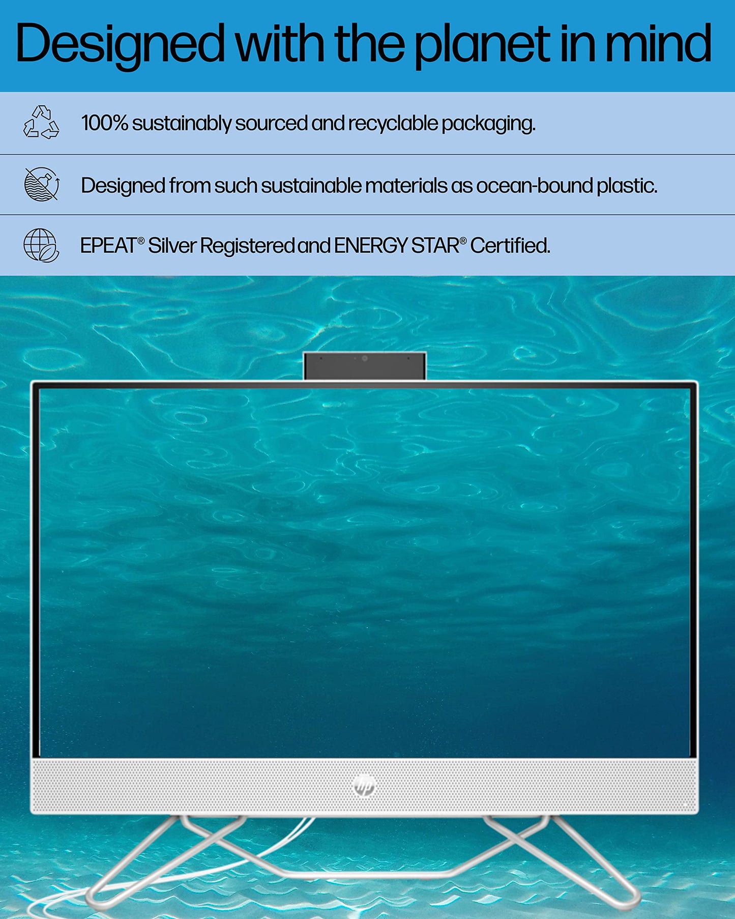 HP All-in-One Bundle PC, 23.8" FHD Micro-Edge Touchscreen Display, AMD Ryzen 5 processor, AMD Radeon Graphics, 12 GB RAM, 512 GB SSD, Windows 11 Home OS, Wi-Fi (24-cb1142, 2022)